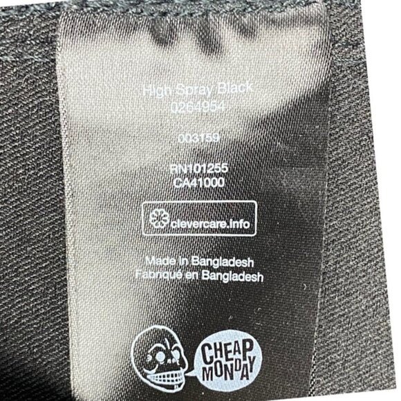 Cheap Monday Women's High Spray Black Stretch Skinny Jeans US XS - Picture 11 of 11